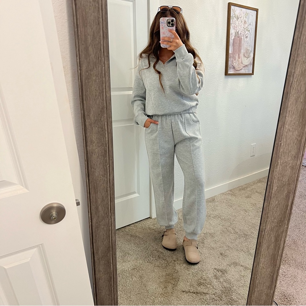 BTFBM Cozy Gray Women's Two Piece Set